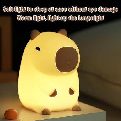 Anywin Cute Capybara Gifts, Capybara Lamp, Squishy Animal Night Light with Timer & Dimmer for Bedroom Decor, Silicone Rechargeable Bedside Light for Kids Boys Girls Women Baby Toddler Teens Gifts