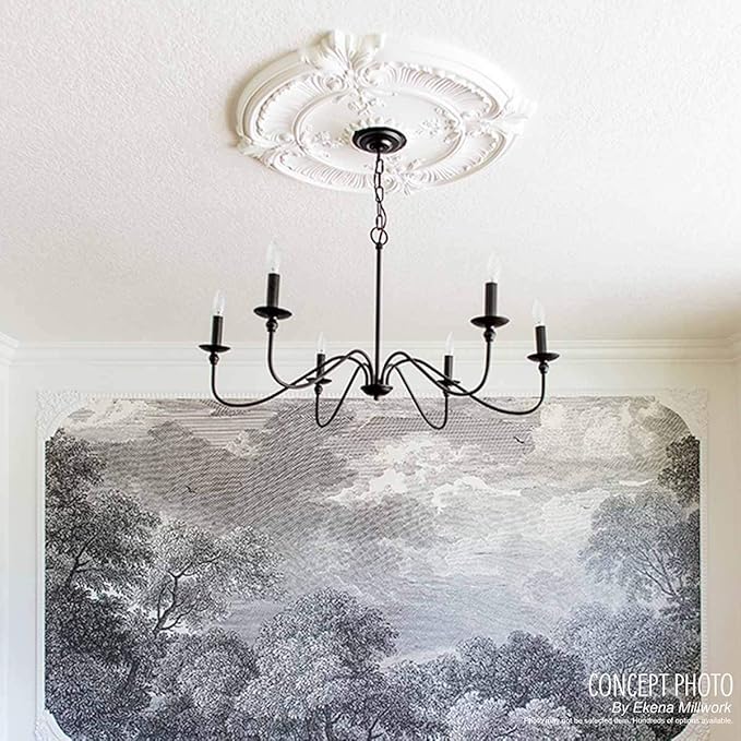 Ekena Millwork CM16MLSHC 16" x 3-5/8" x 3/4" Melonie Ceiling Medallion