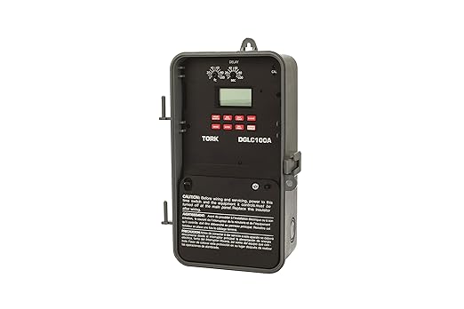 NSI DGLC100A-NC Series DGLC Lighting Control with Photo/Override Input Control Time Switch, Noryl Indoor/Outdoor NEMA 3R with Clear Lexan Cover, 120-277 VAC 50/60 Hz Input Supply, DPDT Output Contact