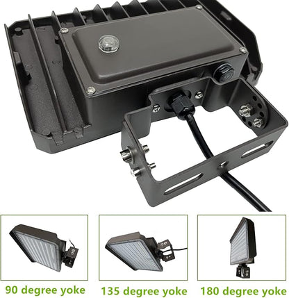 Dusk to Dawn Outdoor 100W LED Flood Light, 14000LM 1000W Equivalent, 100-277V 5000K Daylight, ETL Commercial LED Flood Light Fixture, Outdoor Security Lighting for Landscape,Parking Lot