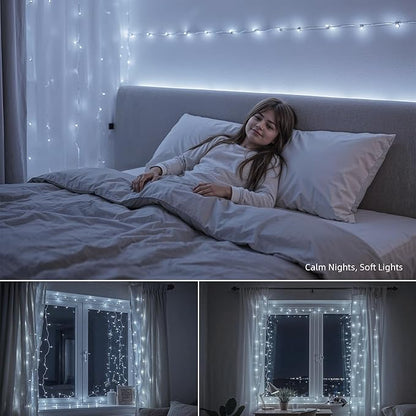 Etinga 200 LED String Lights 66ft Cool White, Plug in Fairy Lights with 8 Modes, Indoor Outdoor Christmas Lights for Bedroom Tree Patio Porch Wedding Holiday Decorations (Cool White, 200 LED 66ft)