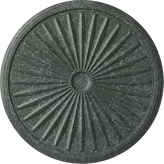 33 1/8"OD x 3 1/2"ID x 1 3/8"P Leandros Ceiling Medallion (Fits Canopies up to 5"), Hand-Painted Athenian Green Crackle