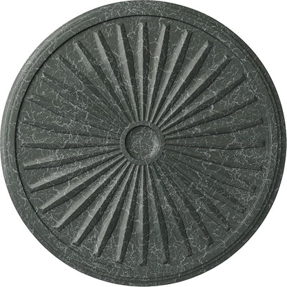 33 1/8"OD x 3 1/2"ID x 1 3/8"P Leandros Ceiling Medallion (Fits Canopies up to 5"), Hand-Painted Athenian Green Crackle