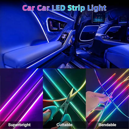 Acrylic Interior Car LED Strip Light, Dreamcolor 18-in-1 RGB Ambient Lighting with APP, 16 Million Colors 175in 600LED Music Sync Lights for Night Driving, Home, Camping & Gift Decor