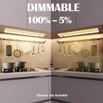 Ansen 48inch 26w 1720lm Hardwired Under Cabinet Lights, 5CCT 2700K-5000K, CRI 92+, R9 90+, UGR Lower Than 16, LED Dimmable Under Counter Lighting for Kitchen
