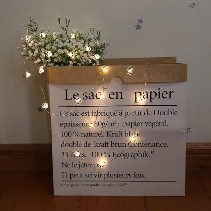 GUOCHENG 6.56ft 20 LED Music Note String Lights, Battery Operated Warm White Stave Shaped Decorative Fairy Lights, Musical DIY Gift for Music Lover