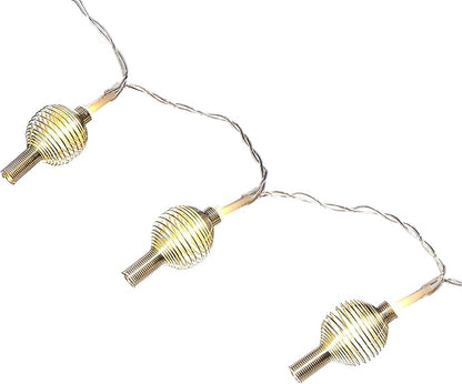 Kikkerland String Lights Silver Spiral