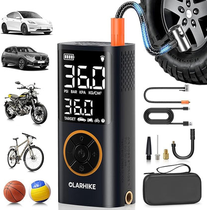 OlarHike Tire Inflator Portable Air Compressor,Electric Pump with LED Light & Digital Pressure Gauge