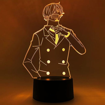 Otaku Lamps Sanji One Piece – Anime Lamp Figure Night Light, 16 Color RGB LED – 3D Anime Room Décor Gift for Otaku