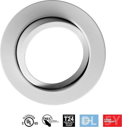 NICOR Lighting 4 inch LED Gimbal Downlight Retrofit Kit in 3000K (DLG4-10-120-3K-WH)