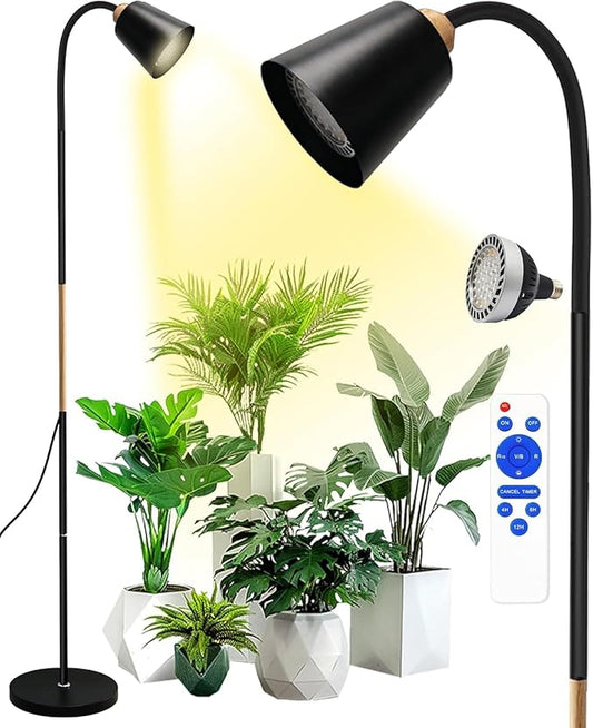 Standing Plant Grow Light, LED Growing Light Full Spectrum for Indoor Plants，4/8/12H Timer, Flow Grow Light for Tall Large Indoor Plants