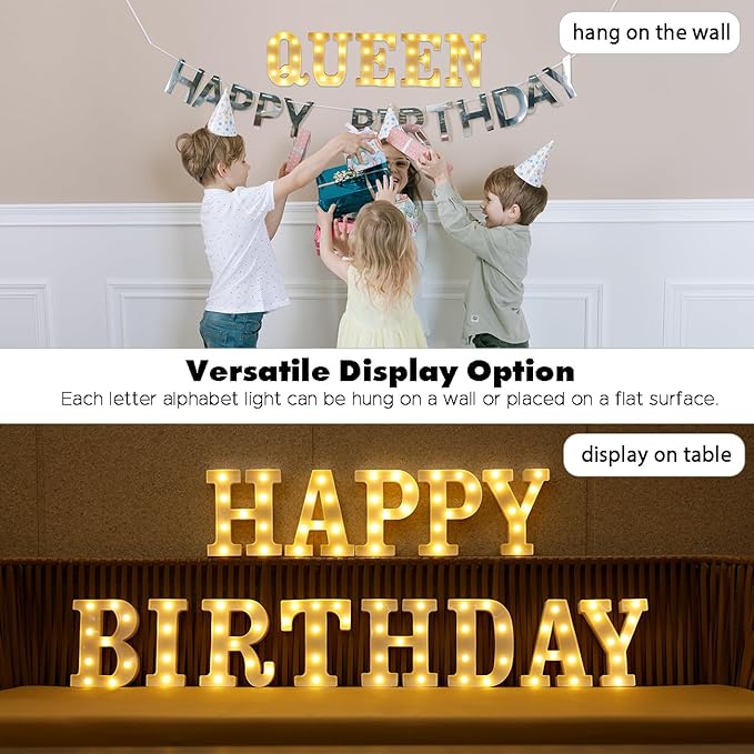 Small Led Marquee Letters, Light Up Letters, 8.58 Inch Led Letter Lights, Battery Powered Lighted Sign for Table, Party, Birthday, Christmas Decor (Letter Q)