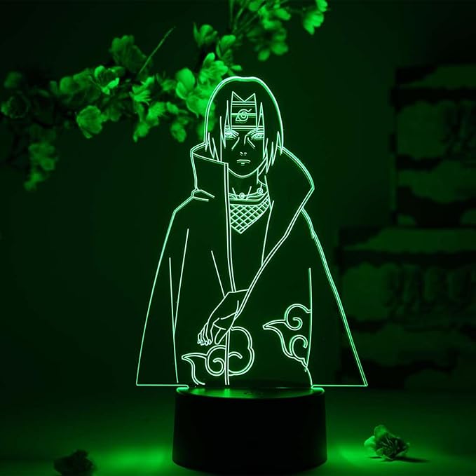Otaku Lamps Itachi Uchiha Naruto – Anime Night Light, 16 Color RGB LED – Gift for Otaku