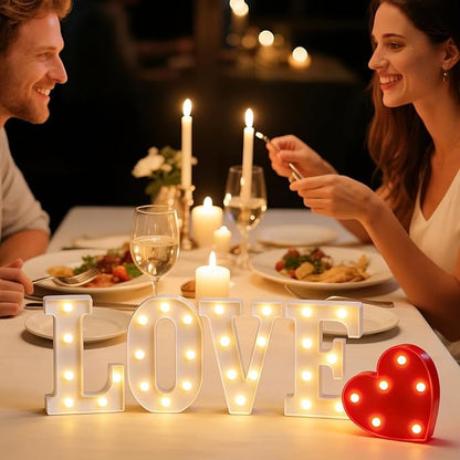 Small Led Marquee Letters, Light Up Letters, 8.58 Inch Led Letter Lights, Battery Powered Lighted Sign for Table, Party, Birthday, Christmas Decor (Letter L)