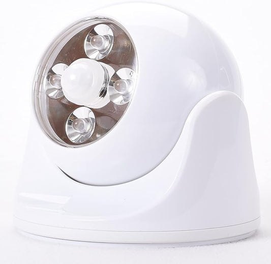 Maxsa 40251 Battery-Powered Motion Activated Wirelessly Linkable Outdoor Lighting, White