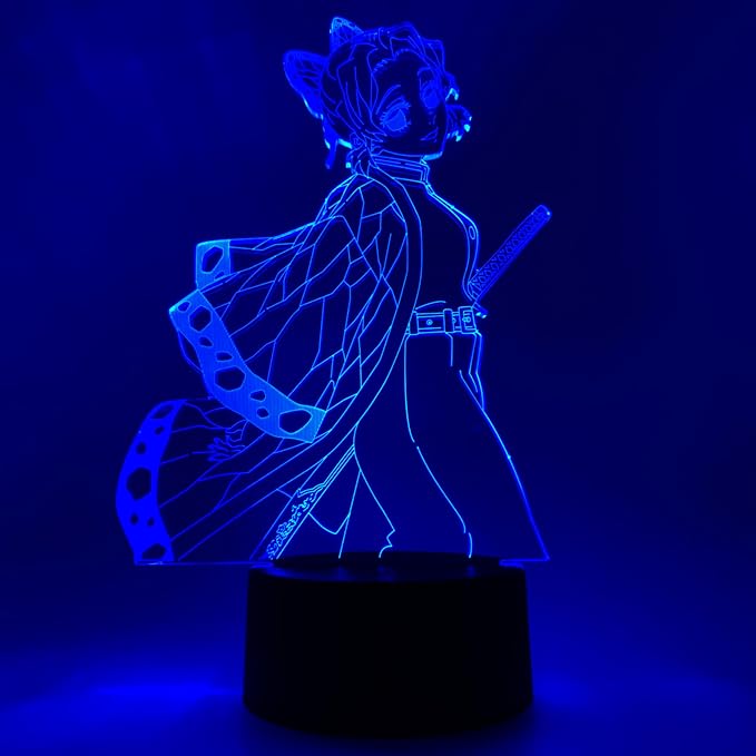 Otaku Lamps Demon Slayer - Shinobu LED Anime Night Light, 16 Color RGB LED – Gift for Otaku
