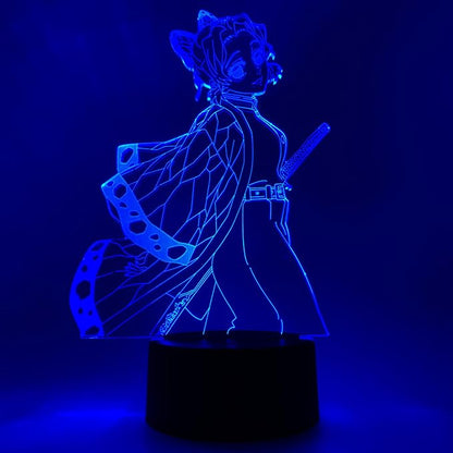 Otaku Lamps Demon Slayer - Shinobu LED Anime Night Light, 16 Color RGB LED – Gift for Otaku