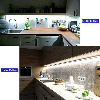 40ft Daylight White Led Strip Lights, 6000K 12V Dimmable Flexible Led Tape Light, Cuttable Led Lights Strip for Bedroom Christmas, Kitchen, Cabinet, Mirror, Not Waterproof