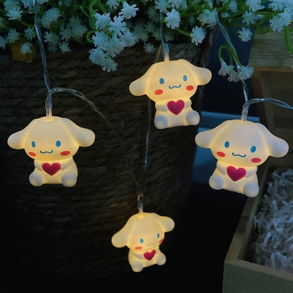 1.65M Cute Animal Dog Shape 10 Led Fairy Lights Heart Dog String Lights USB Powered for Halloween Christmas Thanksgiving Home Party Children Kids Bedroom Decoration (Heart Dog)