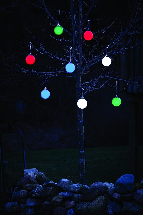 Xodus Innovations WP565-3 Battery Powered Hanging Decorative Outdoor LED Pulsing 5" Globe Light with Sensor Turns-On at Dark Pack of 3