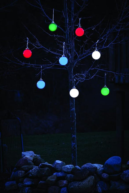 Xodus Innovations WP565-3 Battery Powered Hanging Decorative Outdoor LED Pulsing 5" Globe Light with Sensor Turns-On at Dark Pack of 3