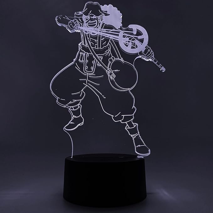 Otaku Lamps Usopp One Piece – Anime Lamp Figure Night Light, 16 Color RGB LED – 3D Anime Room Décor Gift for Otaku