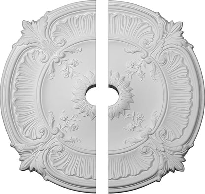 Ekena Millwork CM30AT2-03000 30 1/8"OD x 3"ID x 1 1/2"P Attica Acanthus Leaf Ceiling Medallion, Fits Canopies up to 3-1/4", 2 Piece