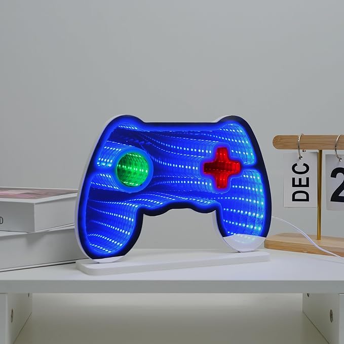 Light Up Your World! Wireless Express Neon Art Signs (5 Unique Styles) - Desktop & Wall Décor. Perfect for Bedrooms, Dorm Rooms, Office (New Gamer)