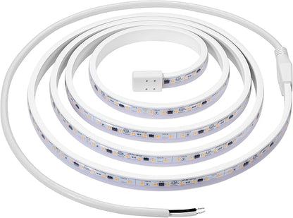 Maxxima 84 in. Hardwired LED Under Cabinet Strip Light, 3220 Lumens, 3000K Warm White, Kitchen and Living Room 120V White Cove Lighting, No Power Supply Needed