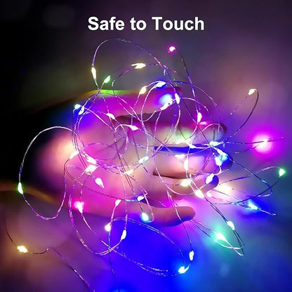 ZGWJ Fairy Lights Battery Operated, 12 Pack Colorful Mini String Lights 20 LED 7ft Waterproof 3 Lighting Modes for Bedroom, Halloween, Christmas, Party Indoor and Outdoor Decoration