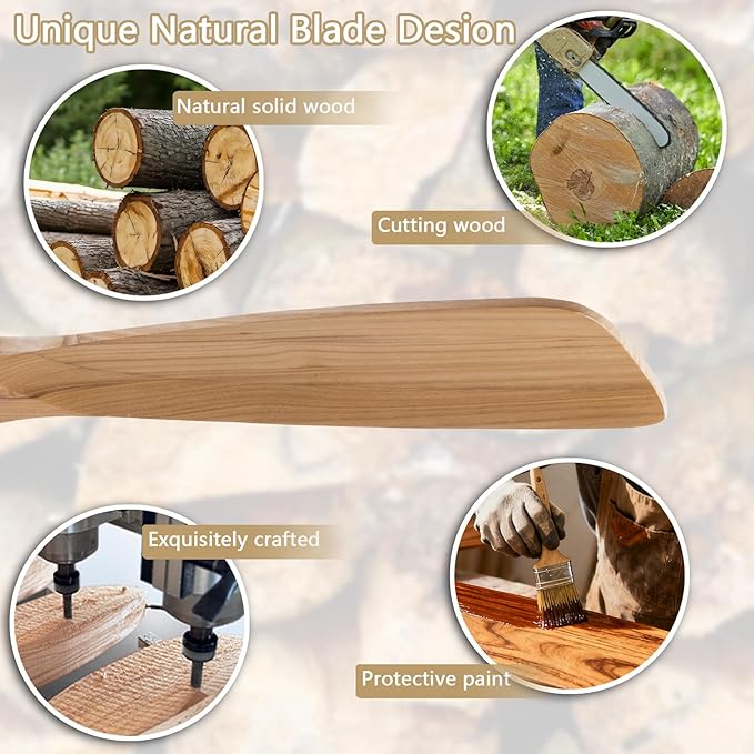 42" Ceiling Fans [with Lighting Remote Control], Indoor Outdoor Modern Wooden Ceiling Fan [with 3 Solid Wood Blades] for Kids' Rooms, bedrooms, Offices and More.…