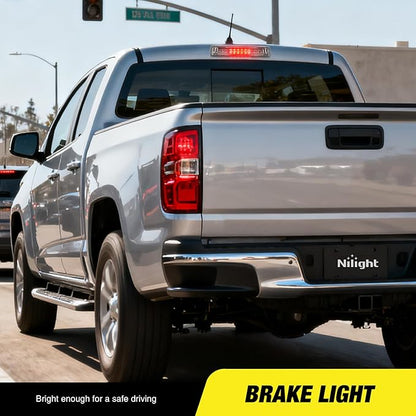 Nilight Third Brake Light Tail High Mount 3rd Stop Lights Smoked Lens Compatible with Chevy Colorado and GMC Canyon 2015 2016 2017 2018 Van SUV Rear Center Cab Lamp
