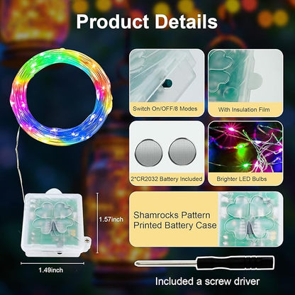 AIKEI 6 Pack LED Fairy Lights with Timer Battery Operated, Mini String Lights with Remote Waterproof 7ft 20 Led Firefly Starry Lighting for Wedding Party Bedroom Garden Christmas Decoration Colorful