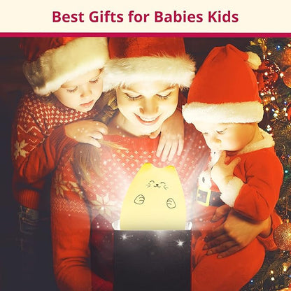 Cute Kawaii Kids Night Lights for Room Decor - Cat Lamp for Kids Bedroom Nursery, Best Christmas Birthday Gifts for Women Wife Teen Girls.