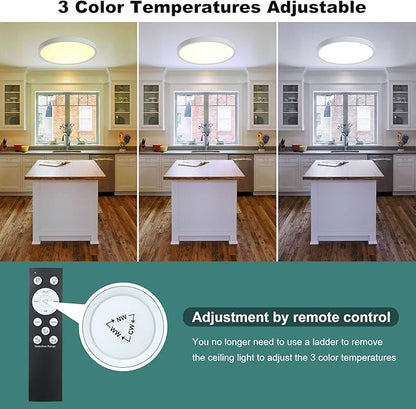 12 Inch Motion Sensor Ceiling Light Indoor,24w Flush Mount Light Fixture Round, Motion Sensor Light Wired for Closet Hallway Porch Laundry Basement Garage Pantry, 3000k/4000k/6000k White