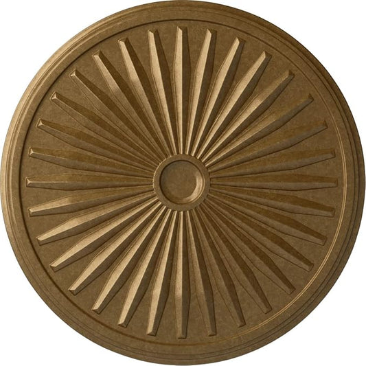 Ekena Millwork Leandros Ceiling Medallion, Pale Gold