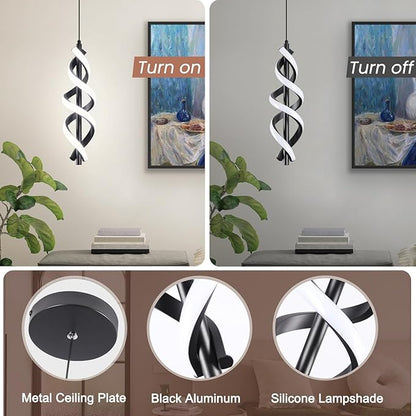3 Packs Black Pendant Light,4000K Kitchen Modern LED Pendant Lights,Adjustable Pendant Lighting Over Island Hanging Pendant Light Fixtures for Kitchen Dining Room Hallway(Black, 3 Packs)