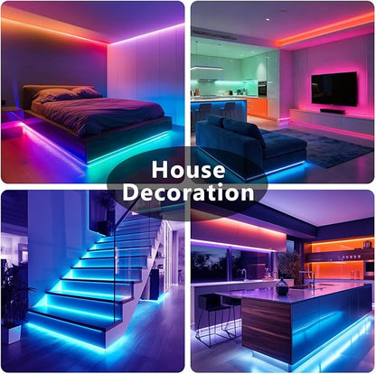 DAYBETTER Led Strip Lights 200 ft (2 Rolls of 100ft) Smart Led Light Strips with Remote and App Control, RGB Music Sync Color Changing Led Lights for Bedroom, Kitchen, Party, Home Decor