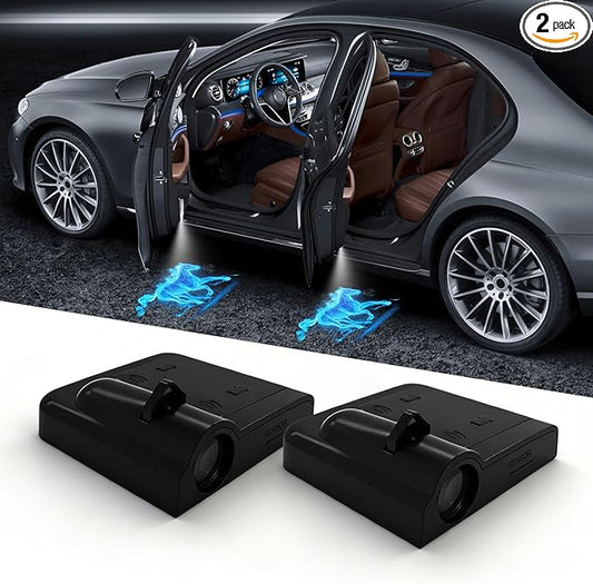 Car Door Lights Logo Projector, 2PCS Car Door Projector Lights Welcome Courtesy Ghost Shadow Lamp Fit for All Car Models by FLYEEGO