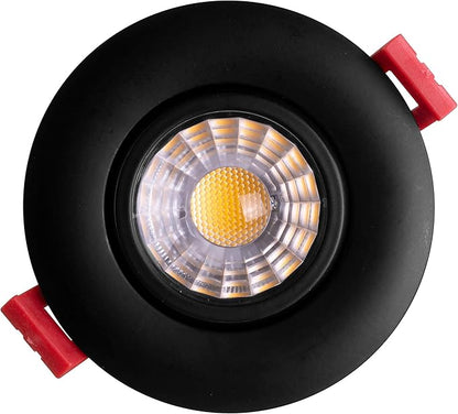 NICOR Lighting 3 inch LED Gimbal Recessed Downlight in Black, 5000K (DGD311205KRDBK)