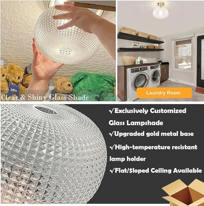 Semi Flush Mount Ceiling Light,Hallway Light Fixtures,Vintage Light Fixtures,Kitchen Lighting Fixtures Ceiling,Globe Glass Light Fixture,Closet Light Fixture,Hanging Light Fixture for Bedroom Porch
