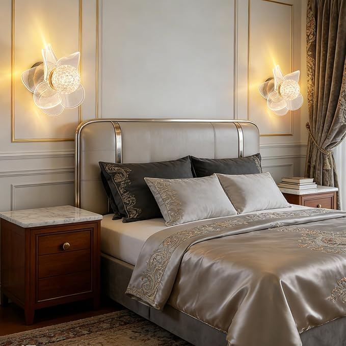 Wall Lamps for Bedroom with Bathroom Light Fixtures, Wall Lights for Living Room with 3 Color 3000K-6000K, Gold Modern LED Wall Sconce Light for Bedroom Living Room Corridor Vanity Hallway