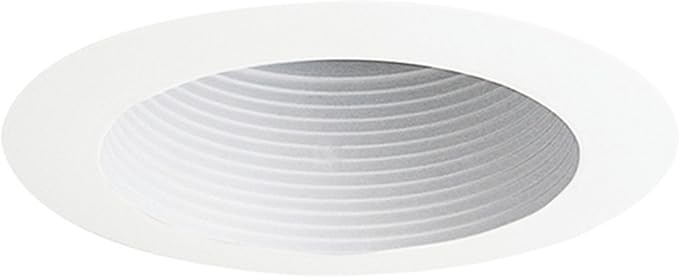 Juno Lighting 444W-WH Halogen Adjustable Recessed Baffle with White Trim, 50 watts, 4 Inch, White