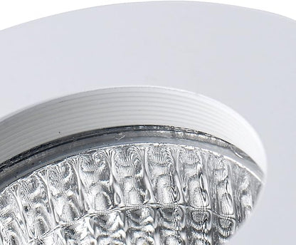 5 Pack 3W Mini LED Recessed Lighting, 1 Inch Recessed LED Lights, Under Cabinet Lighting Under Cabinet Lights 300LM 3000K Warm White AC 110V/220V Lights with Driver Power Supply