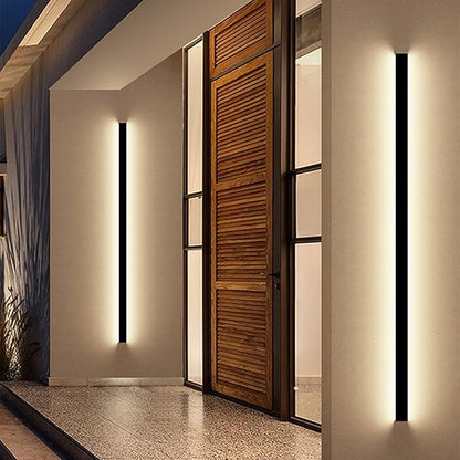 Outdoor Wall Lights for House - 92.5inch Modern Outdoor Wall Light Fixture Long Strip Led Wall Sconce, Dimmable Exterior Wall Mount Outside Garage Lights for Living Room, Porch