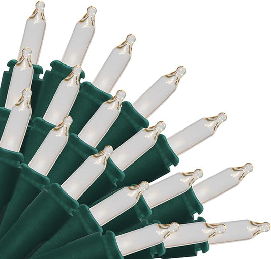 Brite Star 300 Count Mini String to String Lights, Green Wire, Clear
