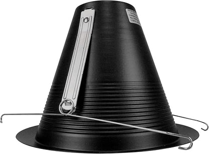 NICOR Lighting 6 inch Black Wet Location Rated Cone Baffle Trim, Fits 6 inch Housings (17550ABKWL)