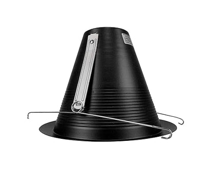 NICOR Lighting 6 inch Black Airtight Recessed Cone Baffle Trim, Fits 6 inch Housings (17550ABK)