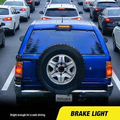 Nilight Third Brake Light Tail High Mount 3rd Stop Lights Smoked Lens Compatible with Honda Passport 1994 1995 1996 1997 Van SUV Rear Center Cab Lamp