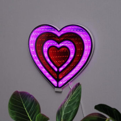 Light Up Your World! Wireless Express Neon Art Signs (5 Unique Styles) - Desktop & Wall Décor. Perfect for Bedrooms, Dorm Rooms, Office (Heart)